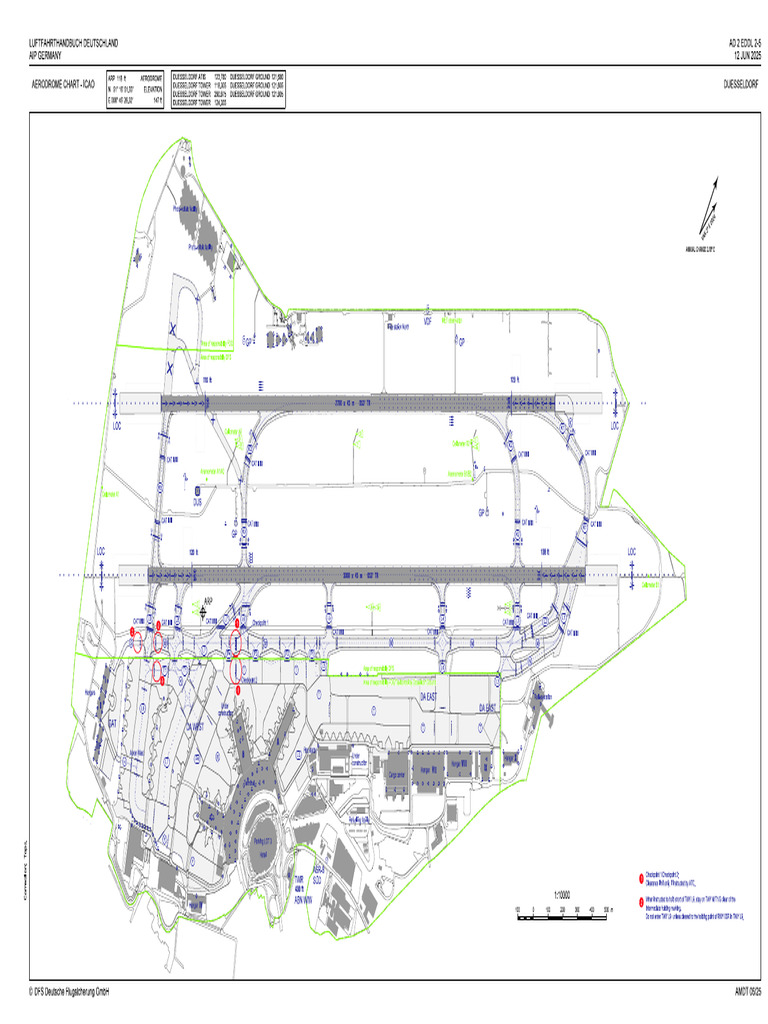 AD 2 EDDL 2-5 Aerodrome Chart - ICAO | PDF