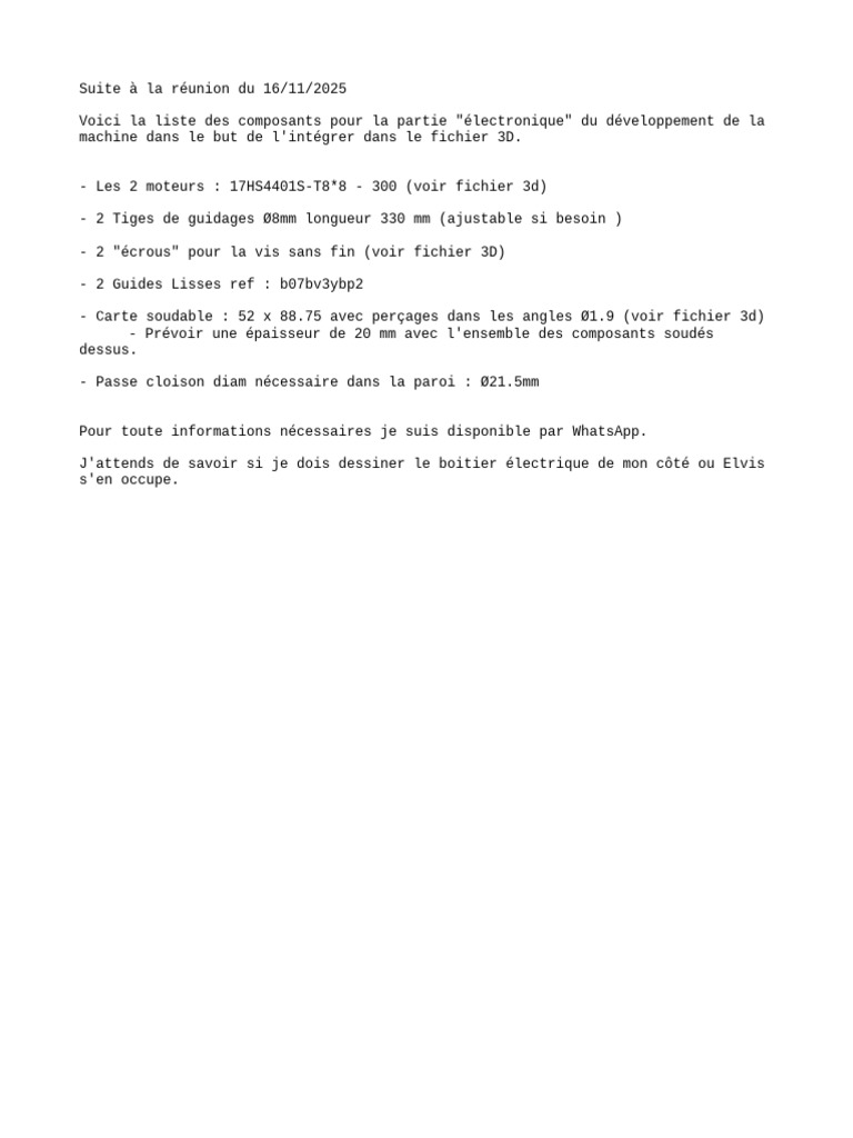 Liste de Composants | PDF