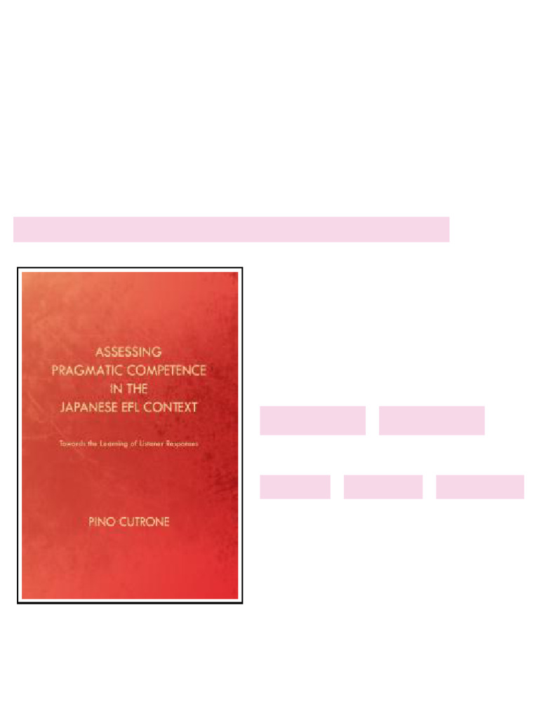 Assessing Pragmatic Competence in the Japanese EFL Context Towards the ...