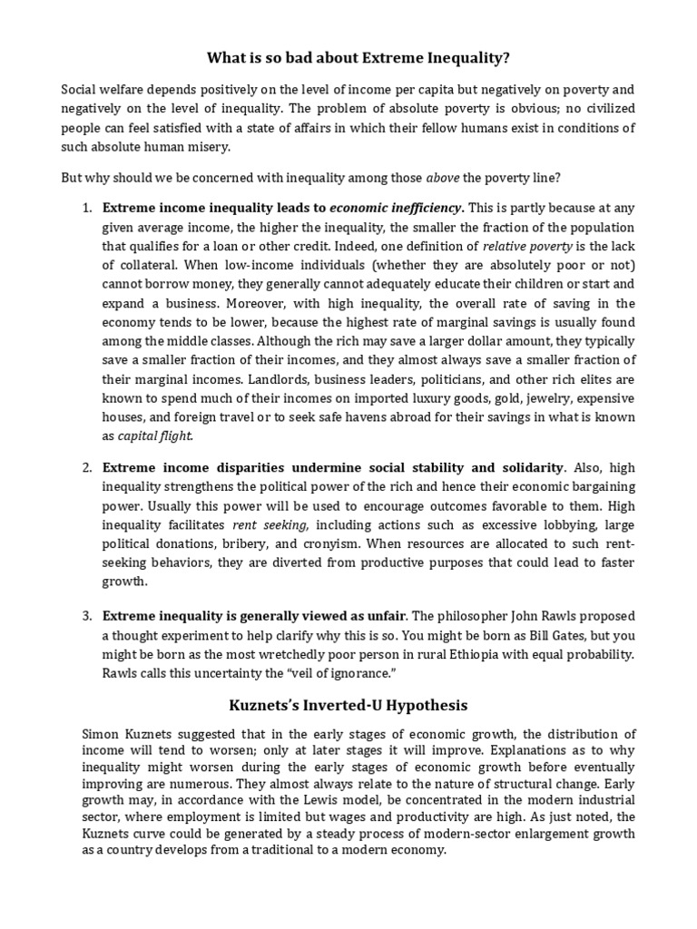 Inequality and Poverty-Revised | PDF | Poverty | Poverty & Homelessness