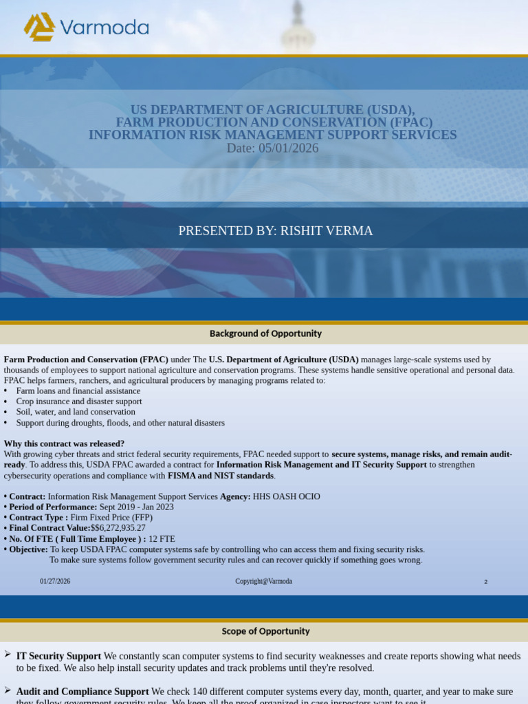 Past Performance USDA FPAC | PDF | Computer Security | Security