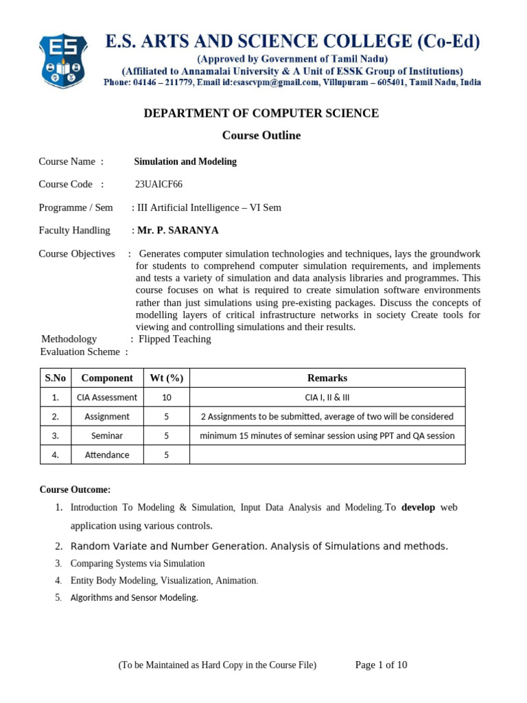 Simulation and Modeling Lesson Plan | PDF | Simulation | Computer ...