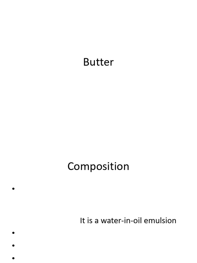 Butter Chemistry | PDF | Butter | Emulsion