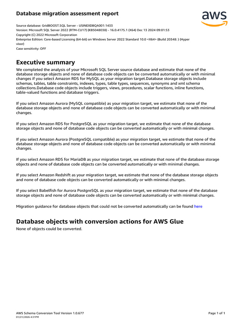 Executive Summary Assesment | PDF | Databases | Microsoft Sql Server