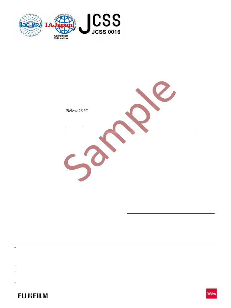 Contoh Sertifikat Bahan Acuan Yang Pembuatnya Terakreditasi JCSS | PDF ...