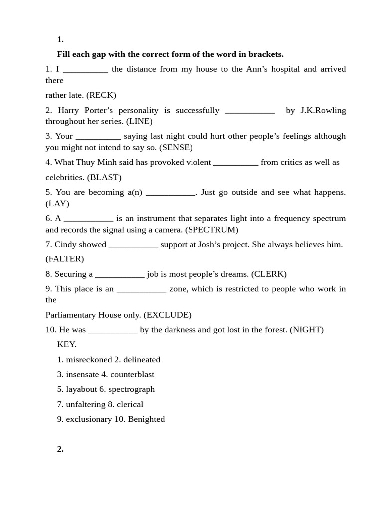 Word Form | PDF