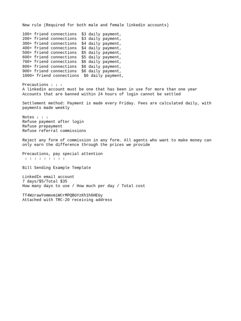LinkedIn Rental Rules | PDF