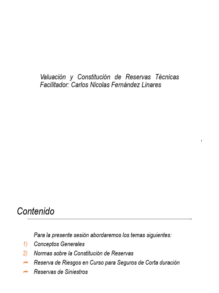 Reservas Tecnicas 1 | PDF | Seguro | Póliza de seguros