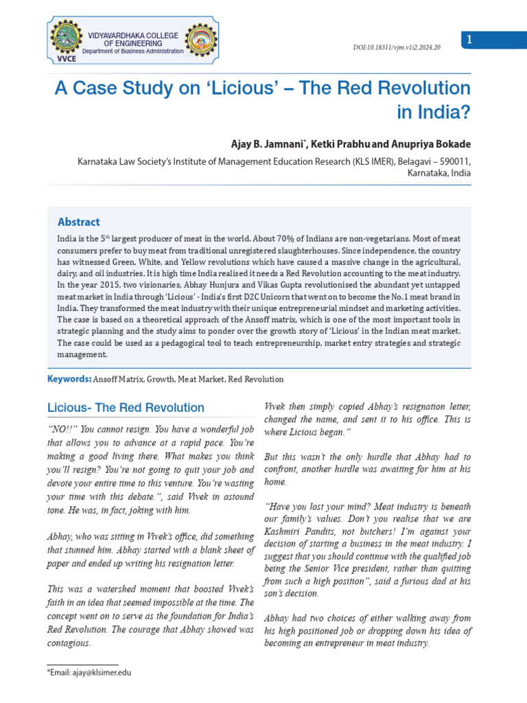 A_Case_Study_on_Licious_-_The_Red_Revolutionin_I | PDF | Supply Chain ...