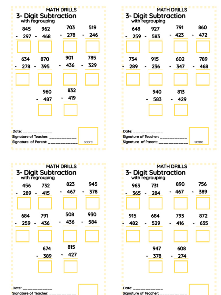 Subtraction | PDF