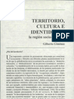 Gilberto Gimenz - Territorio Cultura e Identidades