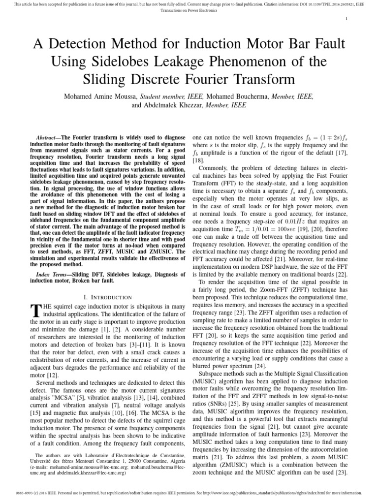 Tpel 2016 2605821 | PDF | Discrete Fourier Transform | Spectral Density