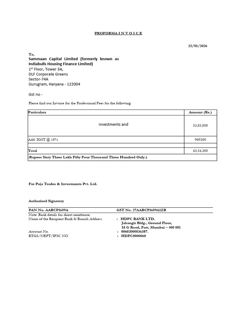 Proforma i n v o i c e | PDF