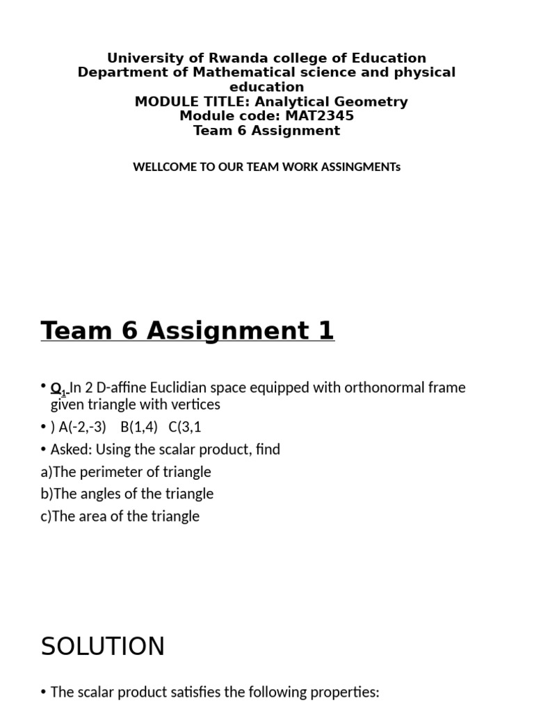 Analytical Geometry Assignment | PDF | Circle | Triangle