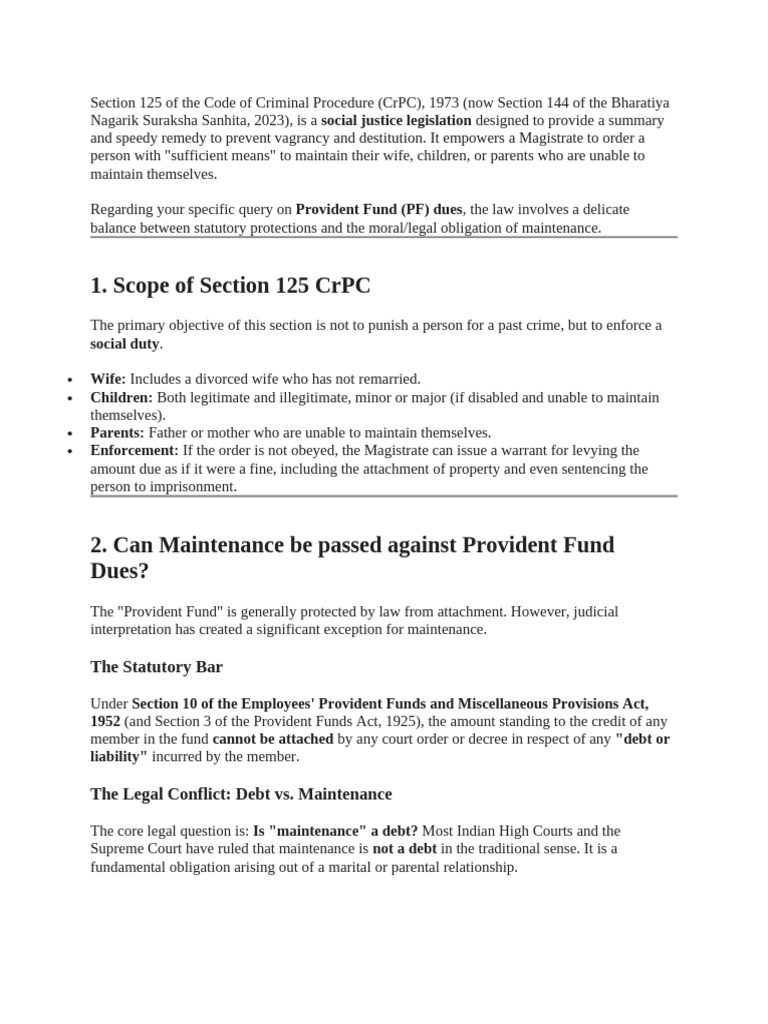 Section 125 of The Code of Criminal Procedure | PDF | Crimes | Crime ...