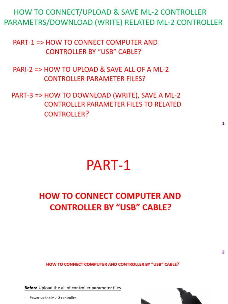 Upload & Download Batch File (All of Parameter Files) For A ML-2 ...