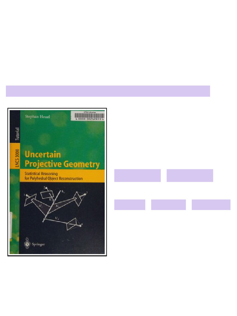 Uncertain projective geometry : statistical reasoning for polyhedral ...