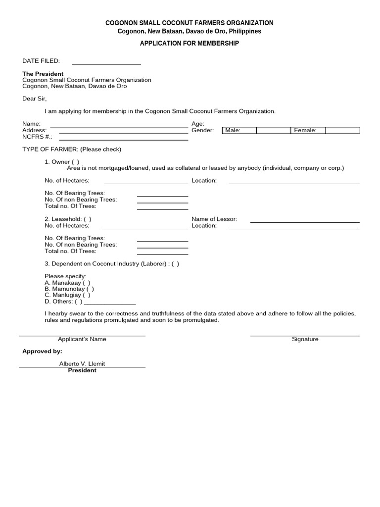 Membership Form | PDF