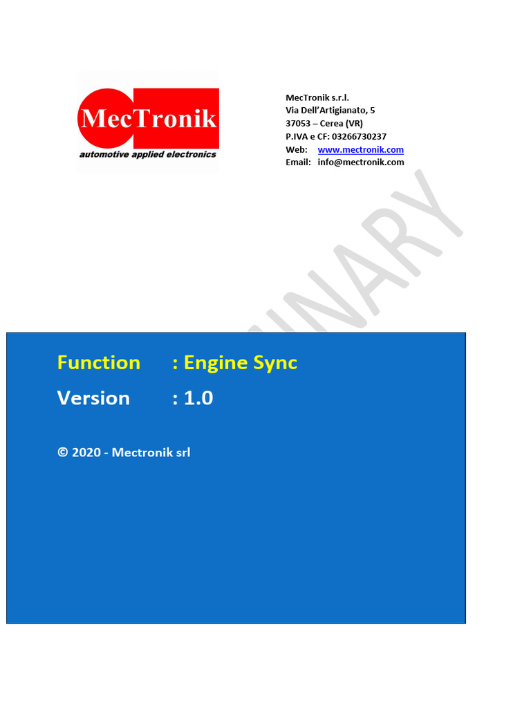MKE7 Engine Sychronization V1.0 en | PDF | Synchronization | Digital Signal