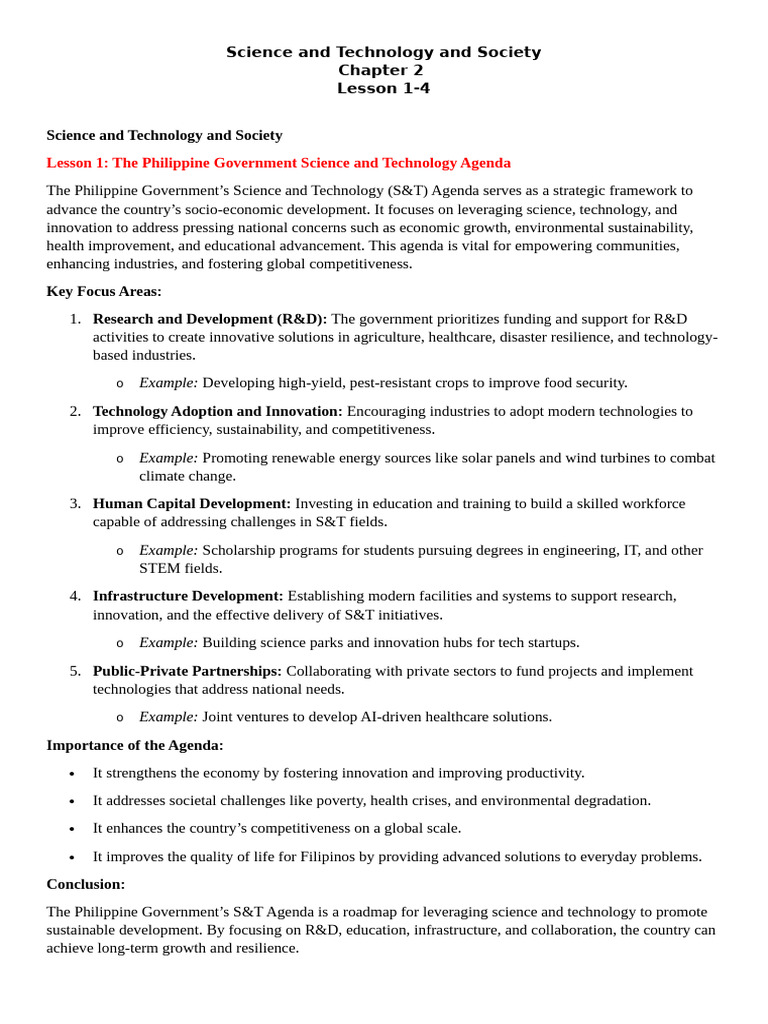 Science and Technology and Society Chapter 2 Only | PDF | Science ...