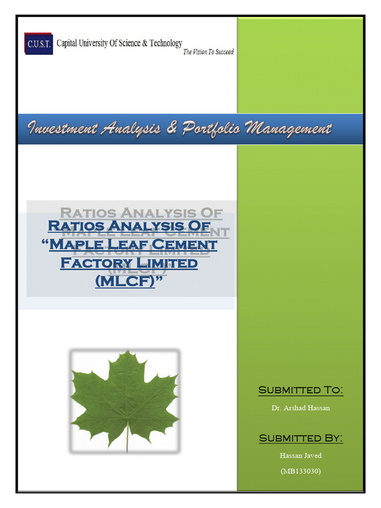 FRA Project - Sample Report | PDF | Dividend | Working Capital