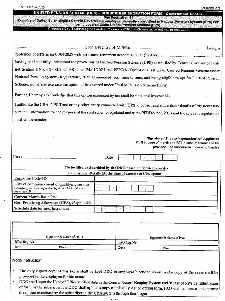 A2 Form | PDF