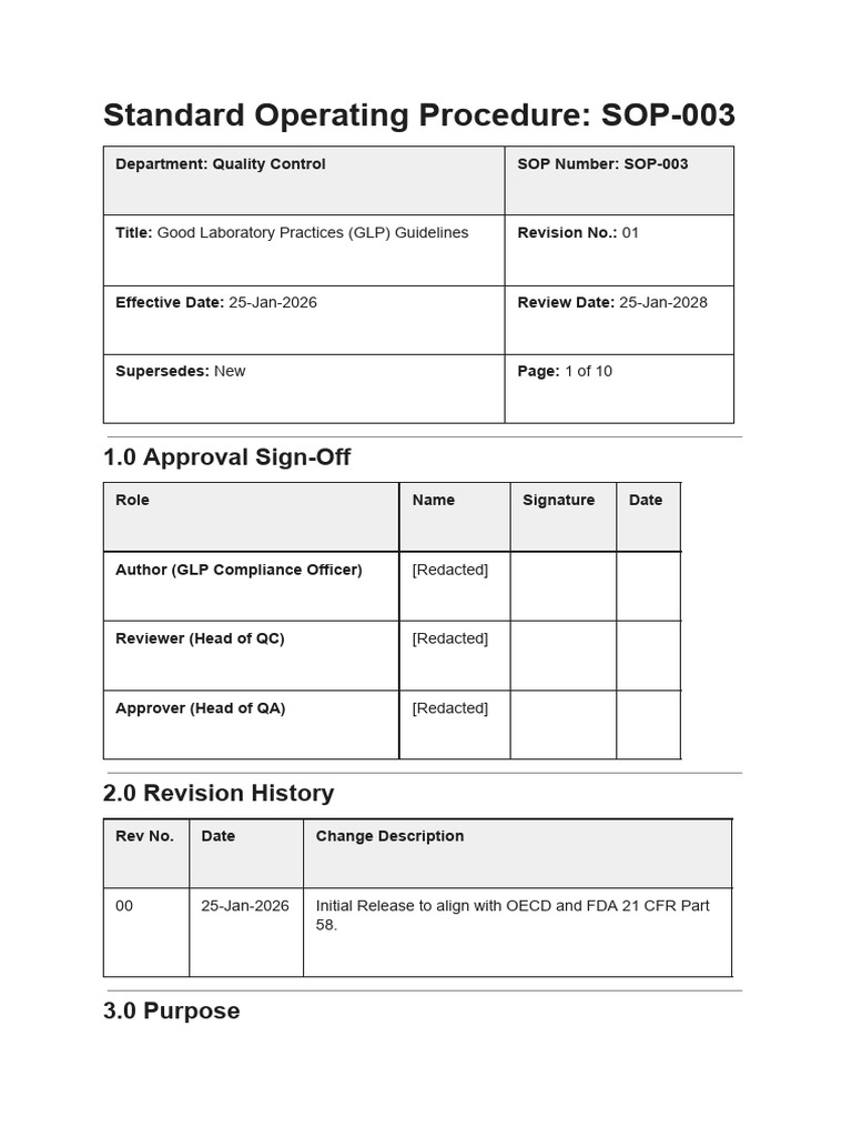 Lab SOP | PDF | Quality