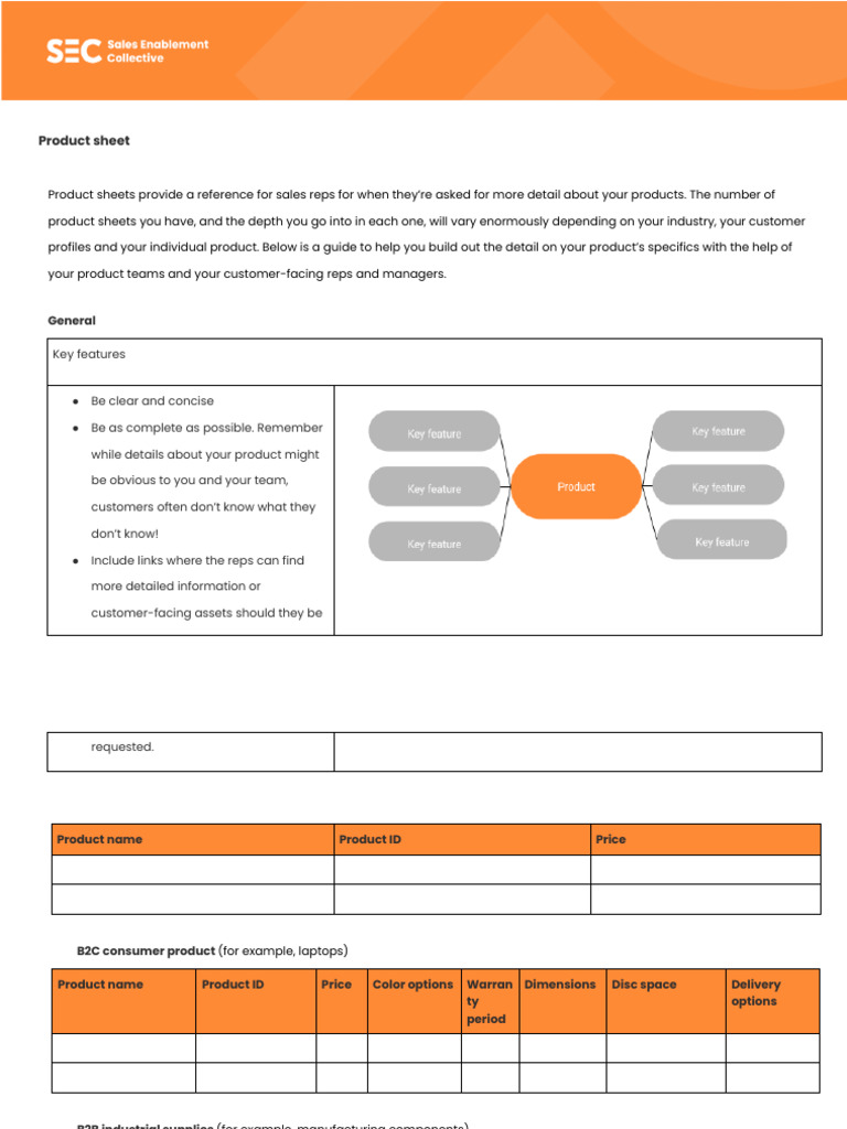 Product Sheet Template | PDF