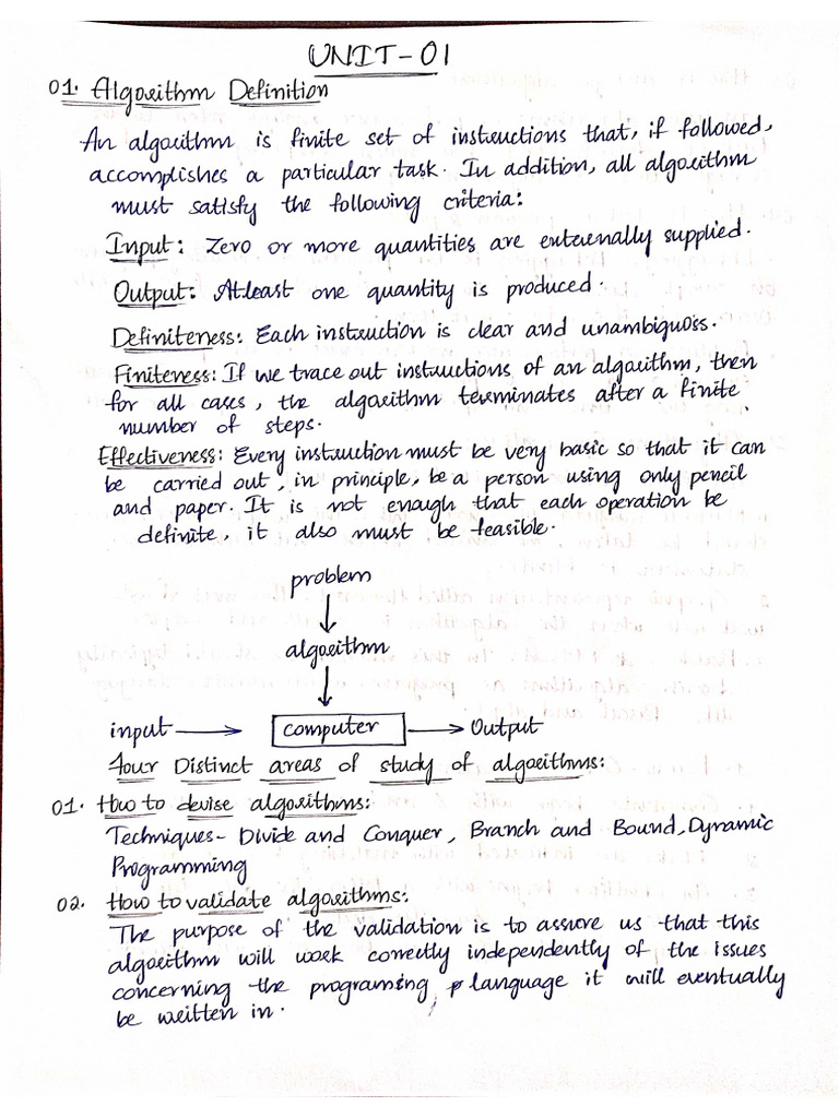 Ads&&aa Unit - 1 PDF | PDF