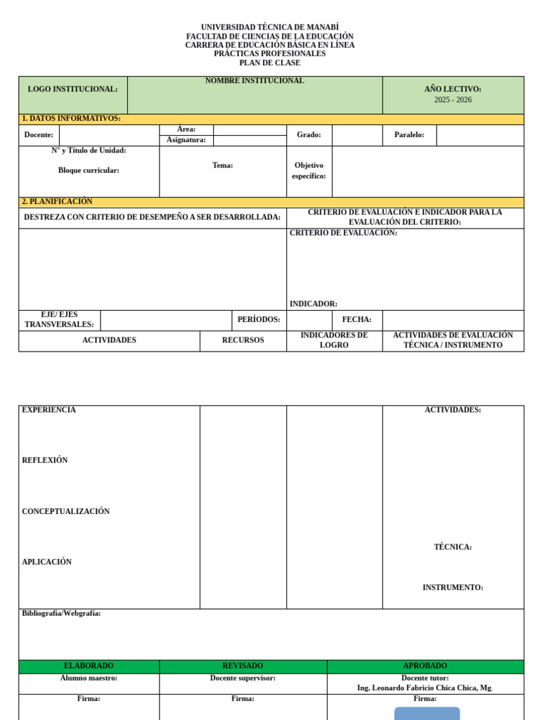 Formato de Plan de Clase Utm | PDF | Maestros | Aprendizaje