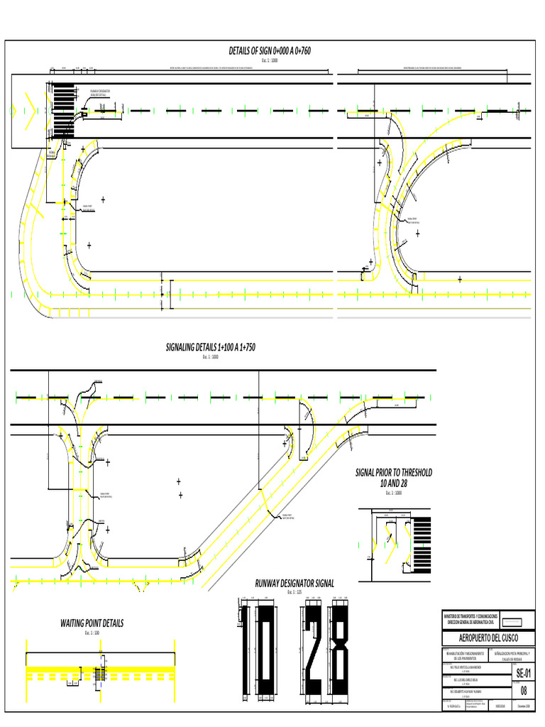 Airpot Runway Signaling Plan Autocad Drawing DWG | PDF