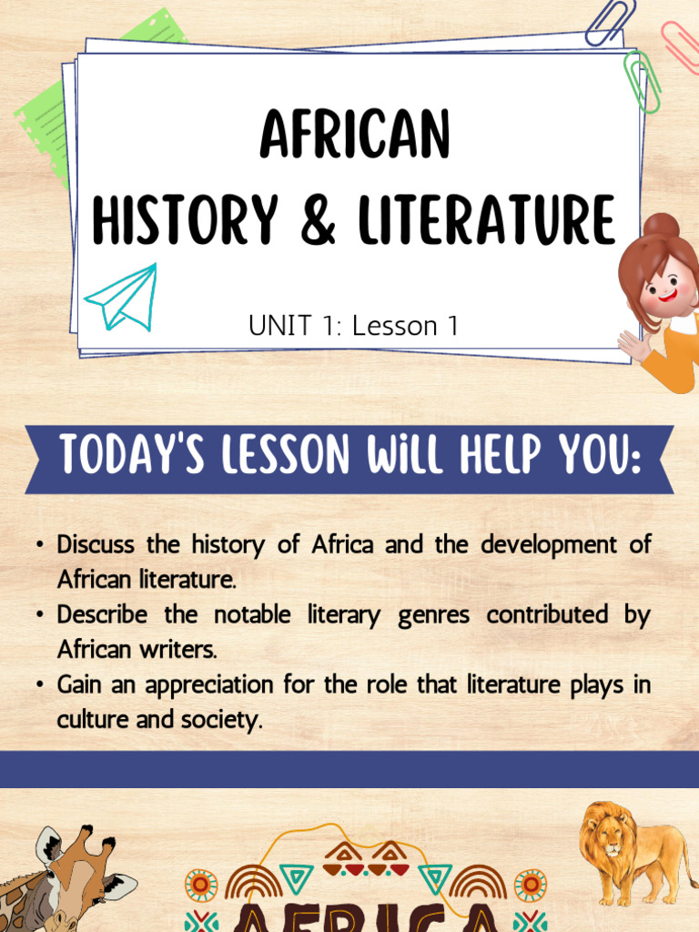 UNIT-1-Lesson-1 | PDF | African Literature | Africa