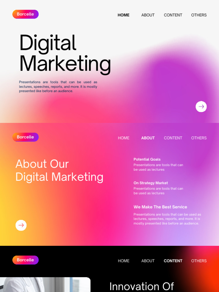 Black Gradient Modern Digital Marketing Presentation | PDF | Lecture ...