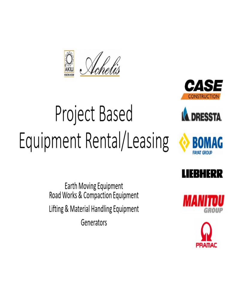 Project Equipment leasing presentation | PDF