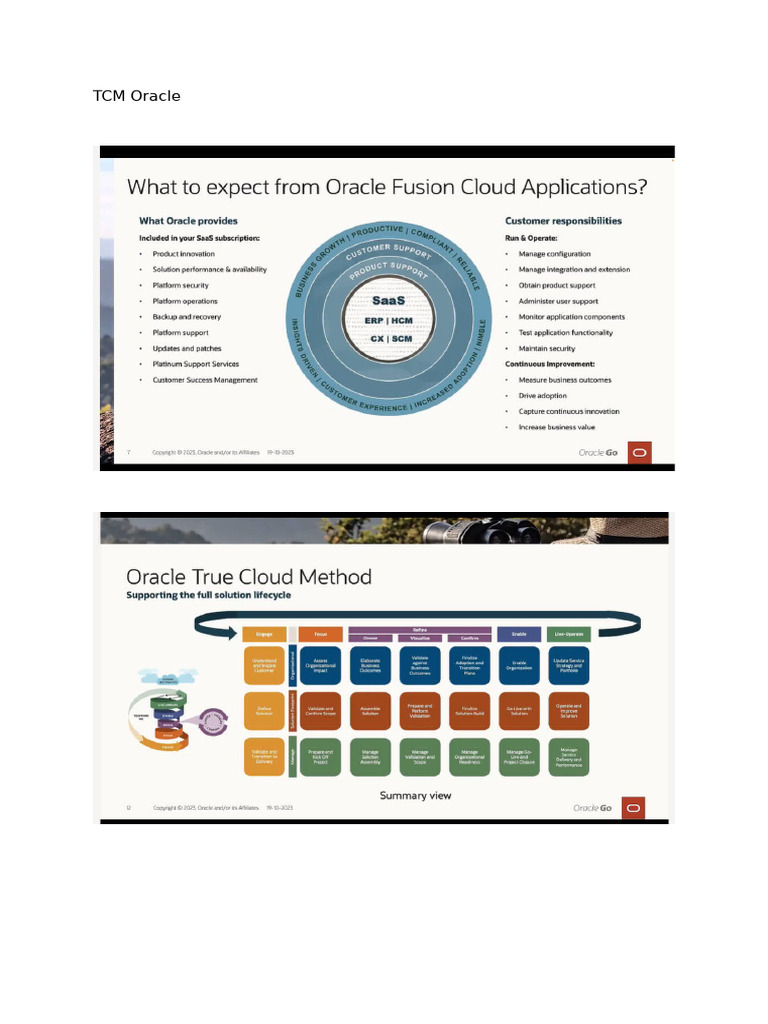 TCM Oracle | PDF
