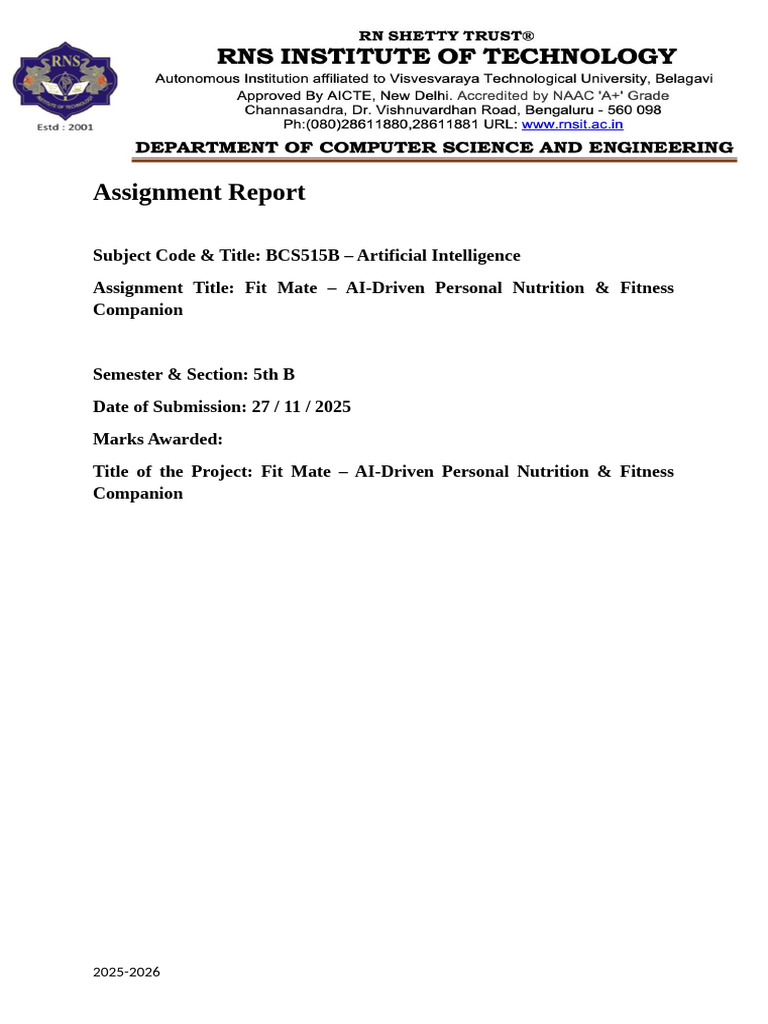 Ai Final Report | PDF | Artificial Intelligence | Intelligence (AI ...