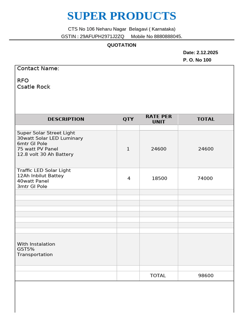 Rfo Super Solar 1 | PDF