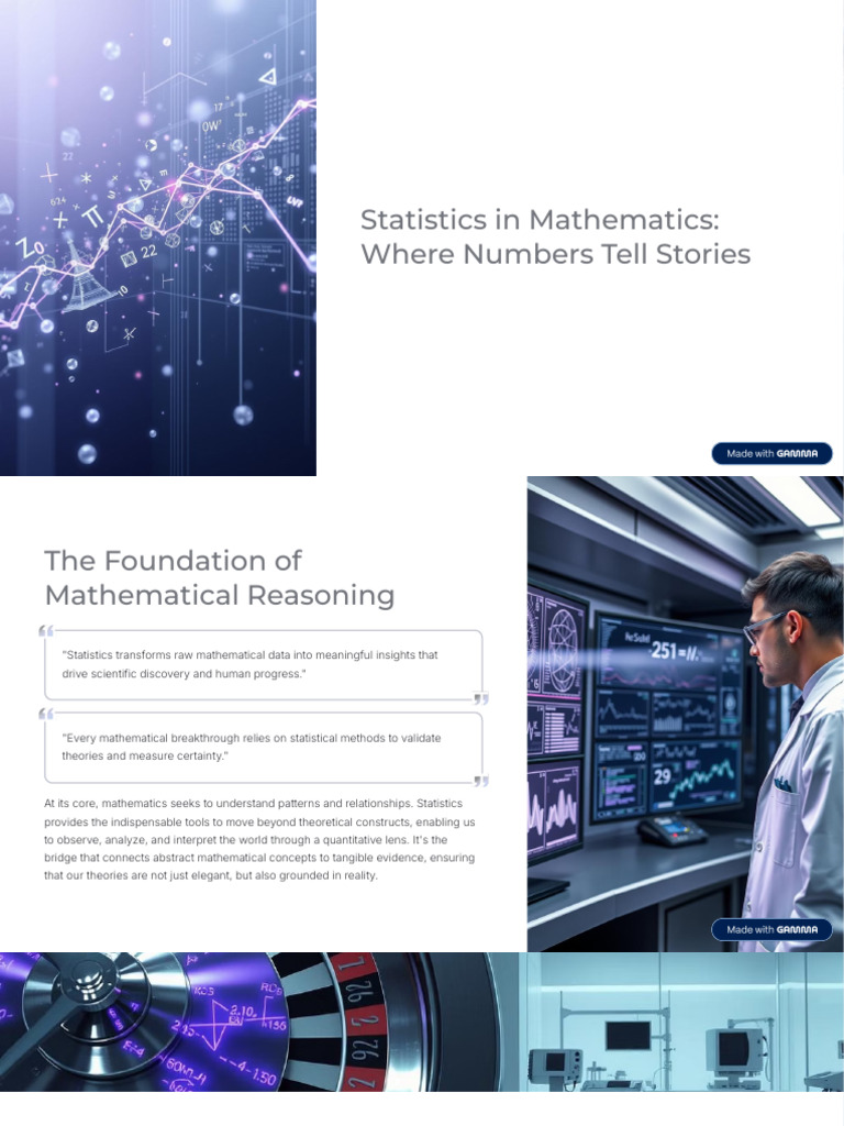 Statistics in Mathematics Where Numbers Tell Stories | PDF | Statistics ...
