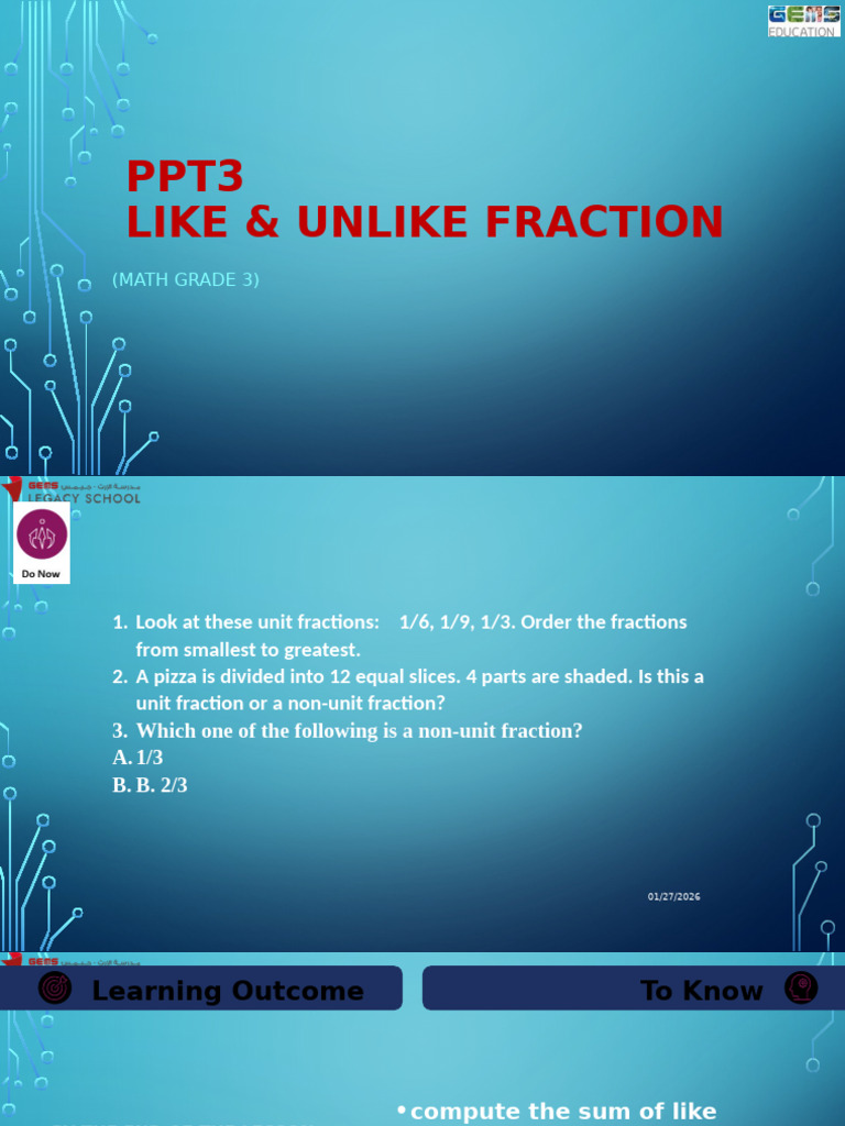 like and unlike Fraction | PDF | Discrete Mathematics | Division ...