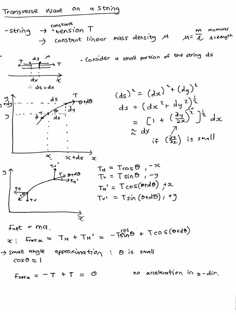 Lecture Notes 01-03 Examples and Solutions of 1D Wave Eqn | PDF