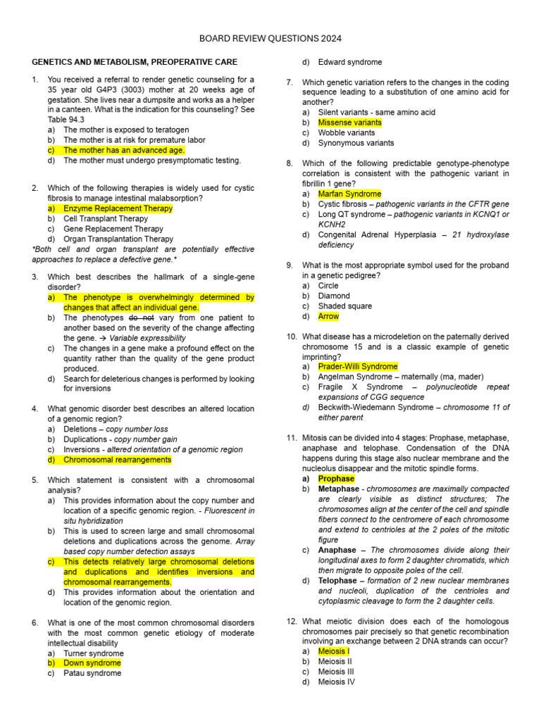 Compiled PLM Podpaa Review Questions | PDF | Meiosis | Mitosis
