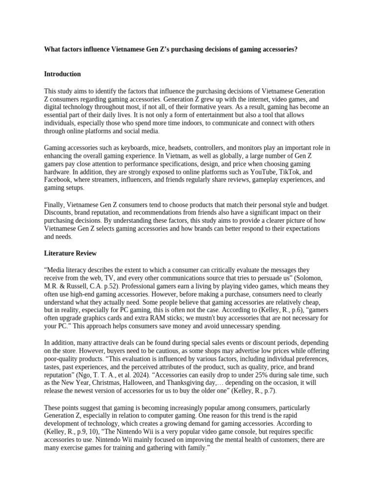 What Factors Influence Vietnamese Gen Z | PDF | Brand | Survey Methodology