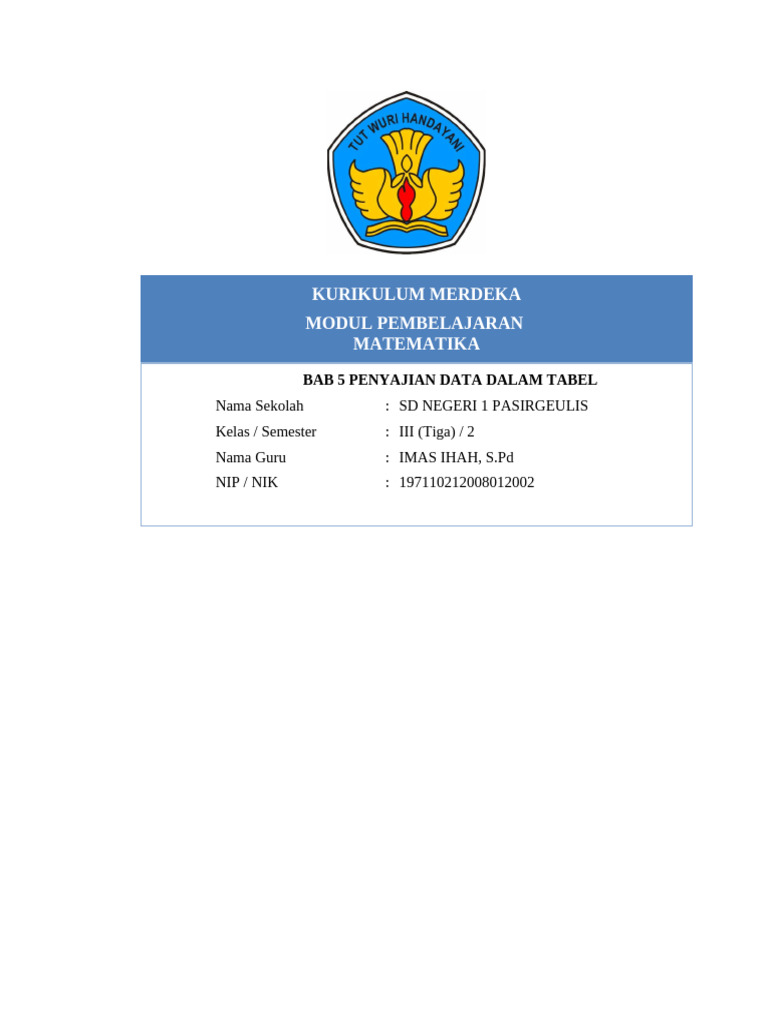 Matematika Kelas 3 Bab 5 | PDF