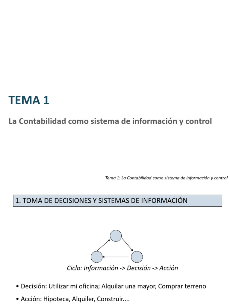 Tema 1. LA CONTABILIDAD | PDF | Contabilidad | Estado financiero