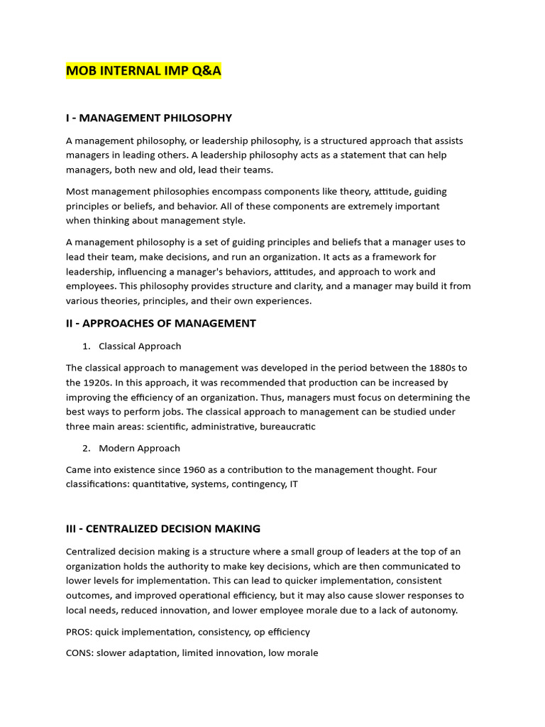 Mob Internal Imp q | PDF | Leadership | Cognition