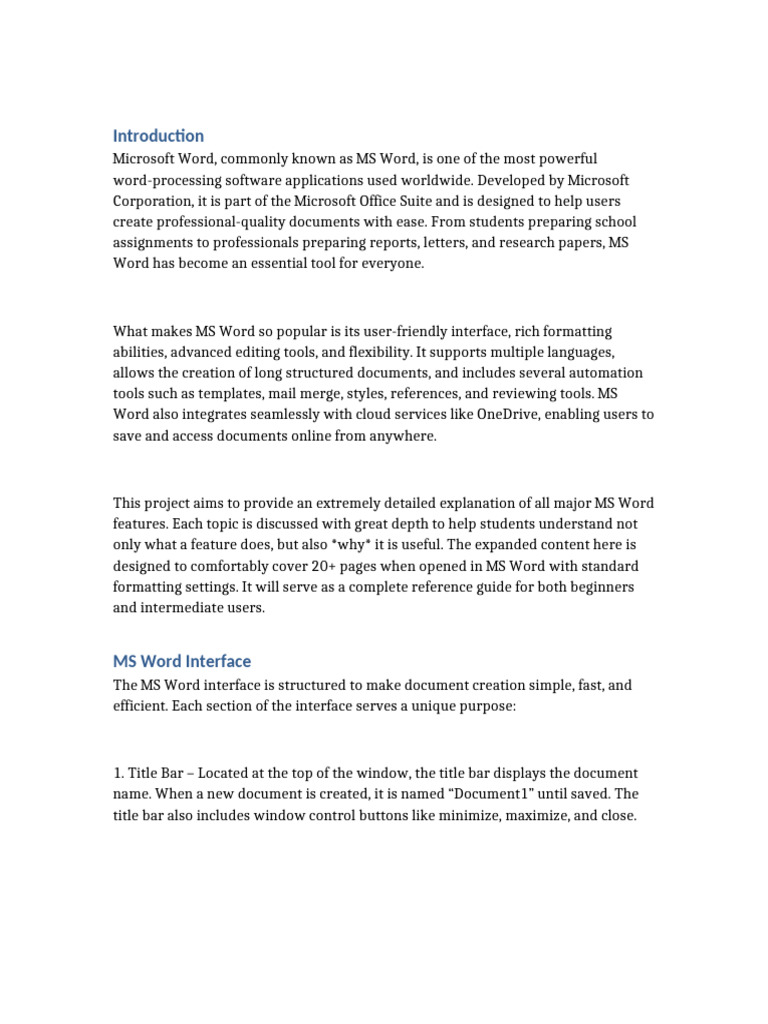 MS Word Project Extra Expanded | PDF | Microsoft Word | Window (Computing)