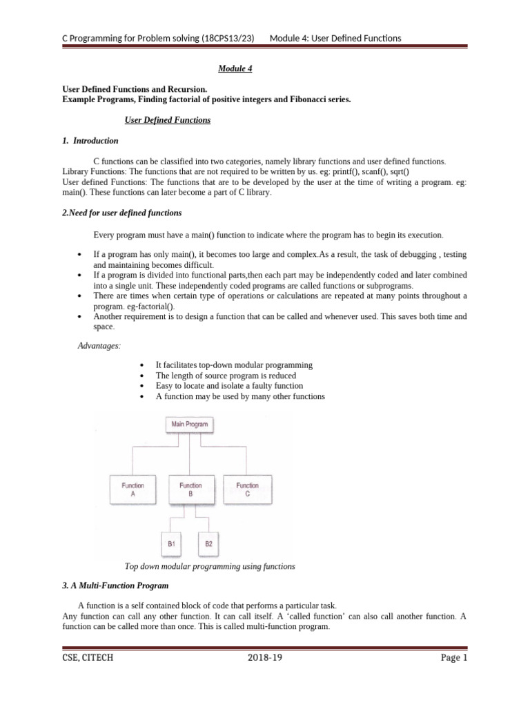 CPS - Module 4 Updated | PDF | Parameter (Computer Programming ...