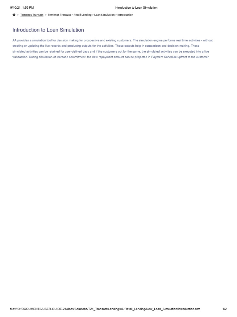 15introduction To Loan Simulation | PDF