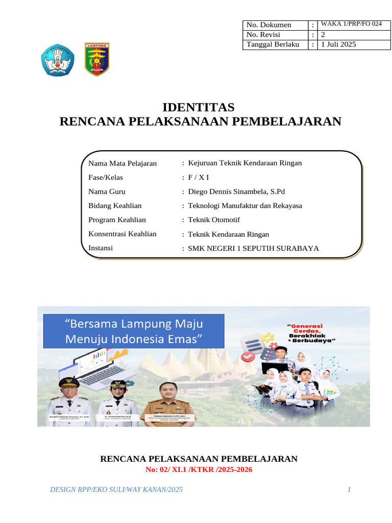 Form Rpp-Deep Learning SMK Ta.2025 2026 | PDF