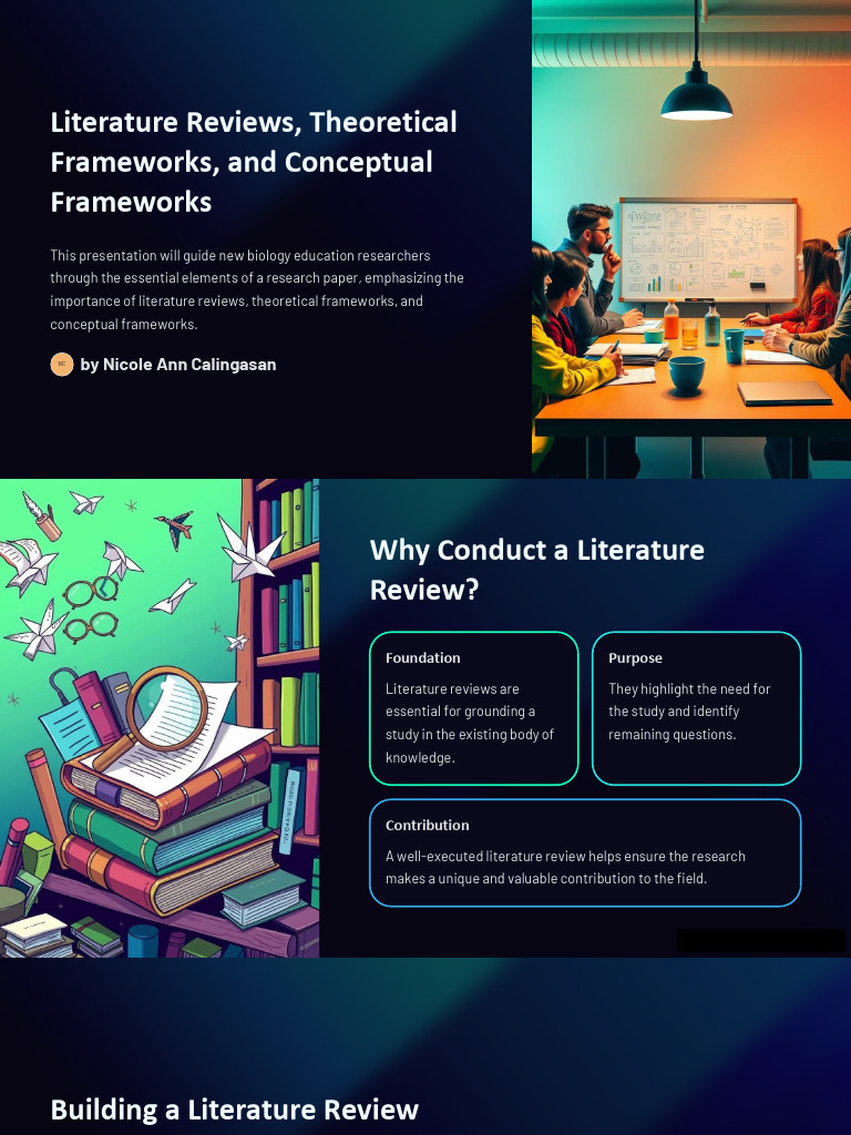 Literature Reviews Theoretical Frameworks and Conceptual Frameworks ...